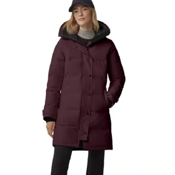 New Canada Goose Shelburne Down-Filled Parka in Garnet Stone Size XS - Picture 10 of 13